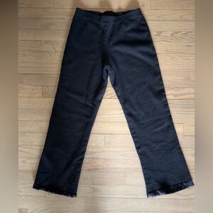 Black Wool Petite Pants